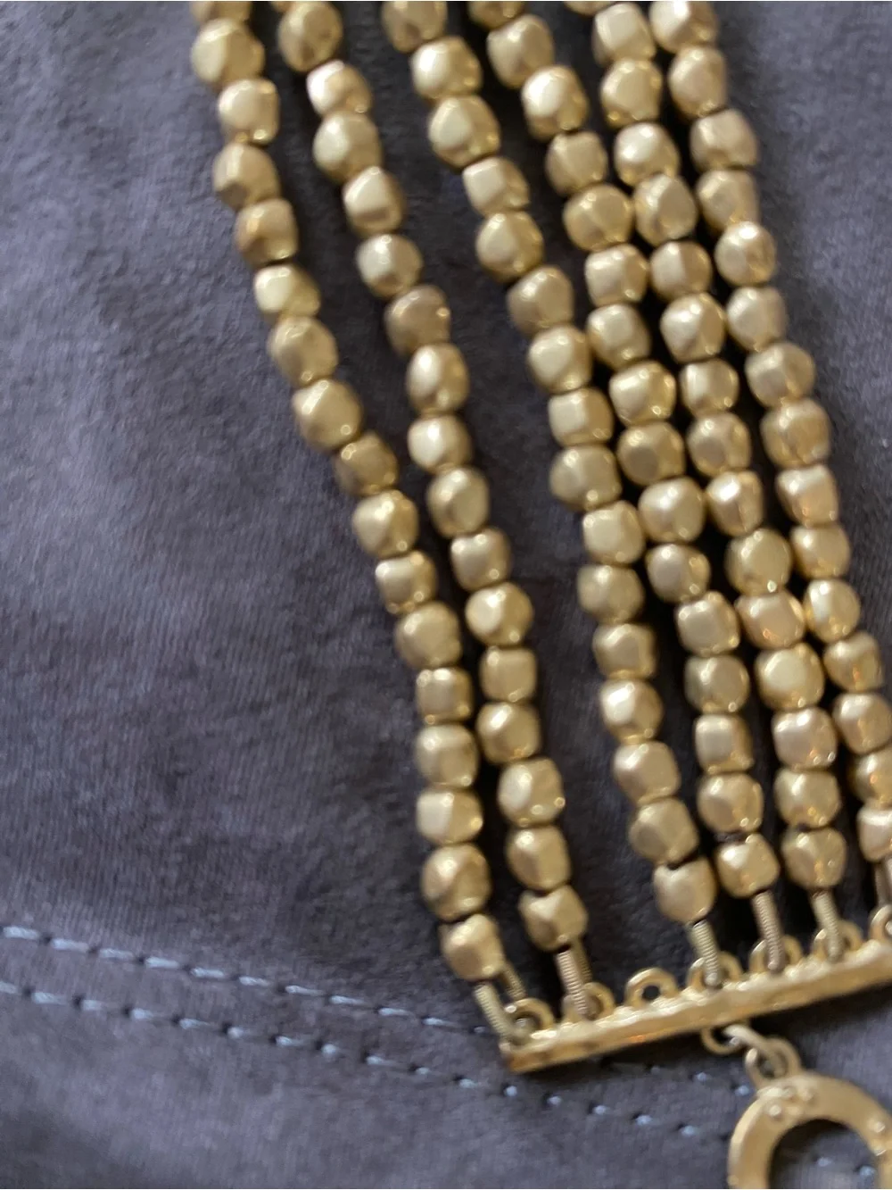 Ralph Lauren Gold-Tone Multi-Strand Beaded Bracelet - Picture 3 of 4